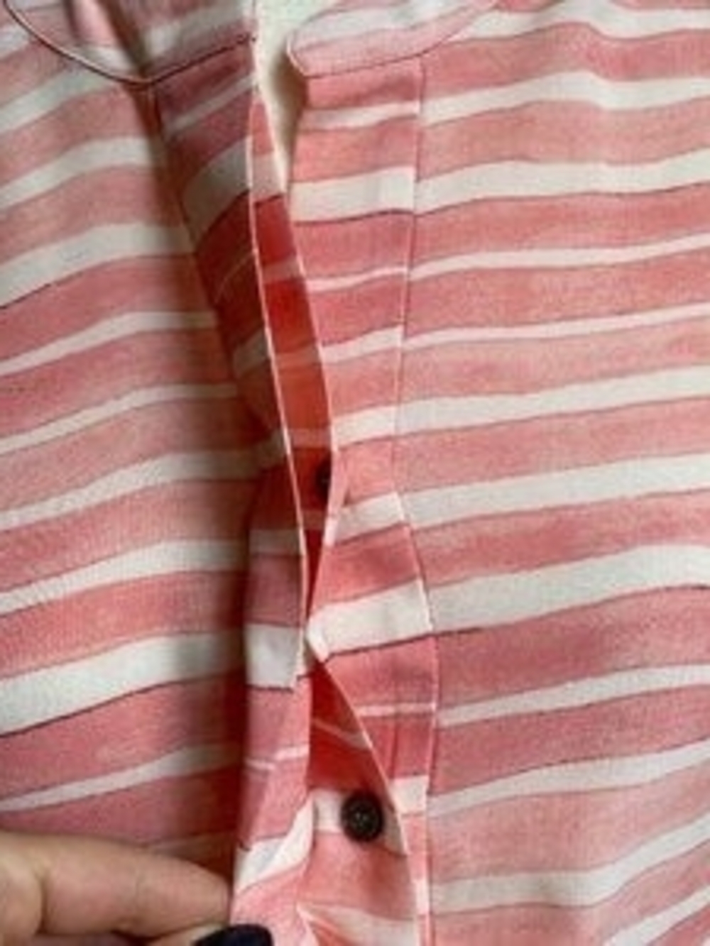 Vince Camuto Pink and White Striped Sleeveless Dress - Picture 4 of 7